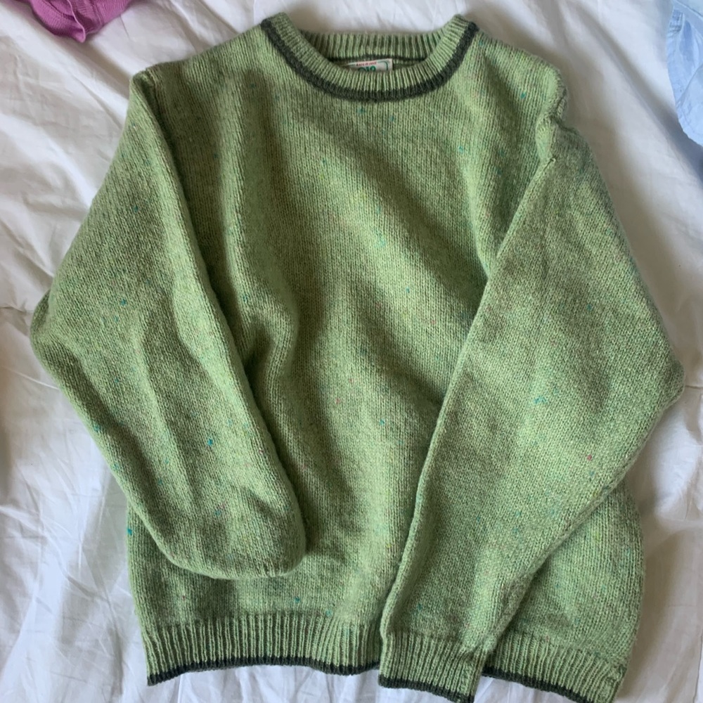 100% Virgin Wool Green Sweater